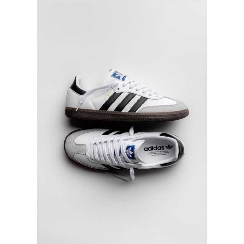 ADI SAMBA OG MENS/ WOMENS WHITE-BLACK STRIPE SHOES