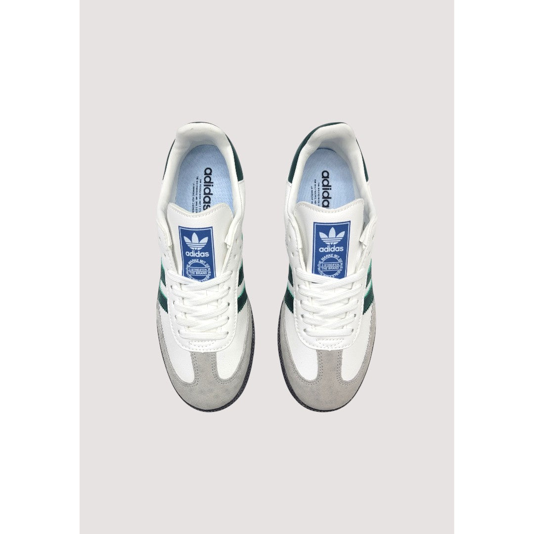 ADI SAMBA OG MENS/WOMEN CLOUD WHITE-GREEN SHOES