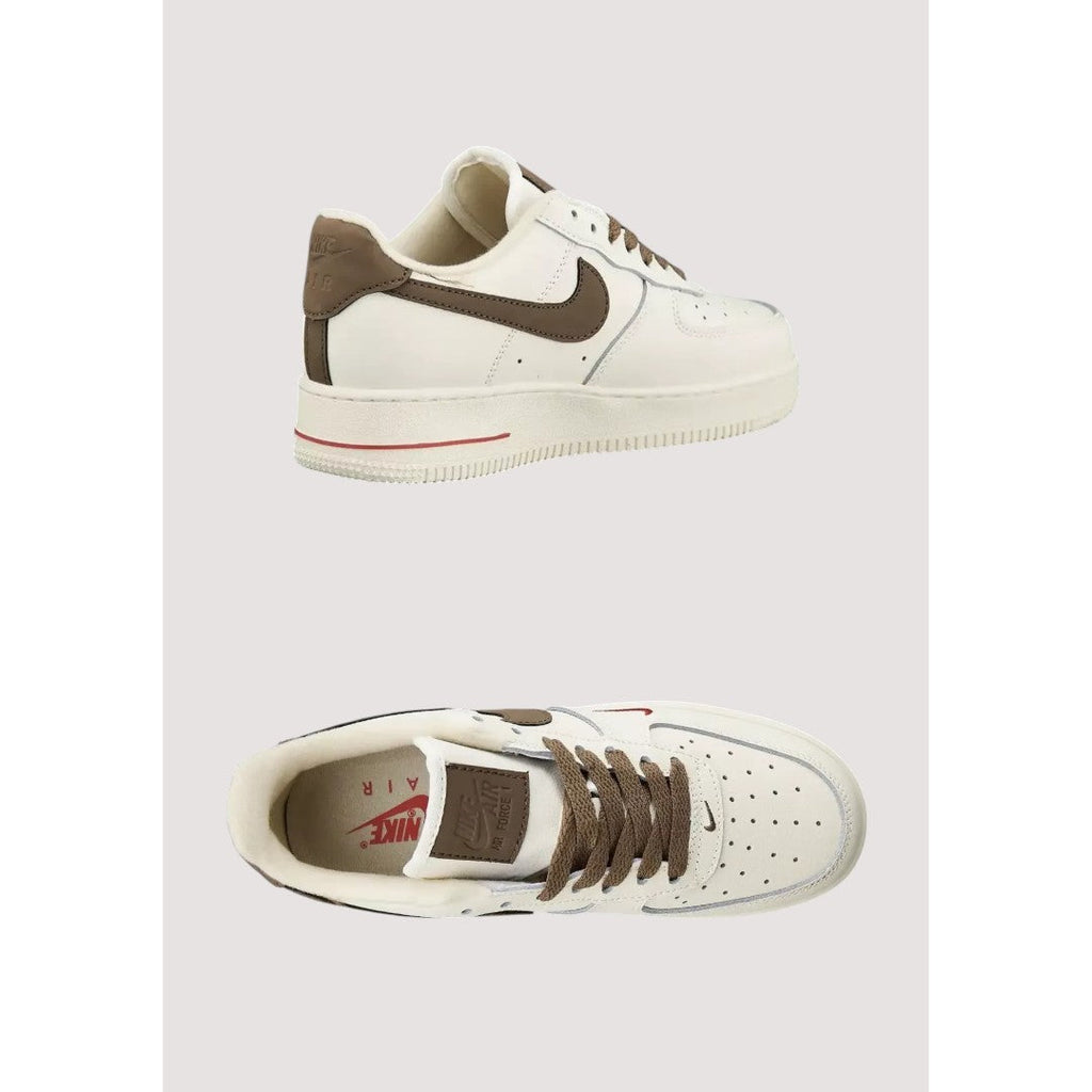 NK AIR FORCE 1 LOW CREAM-BROWN SHOES