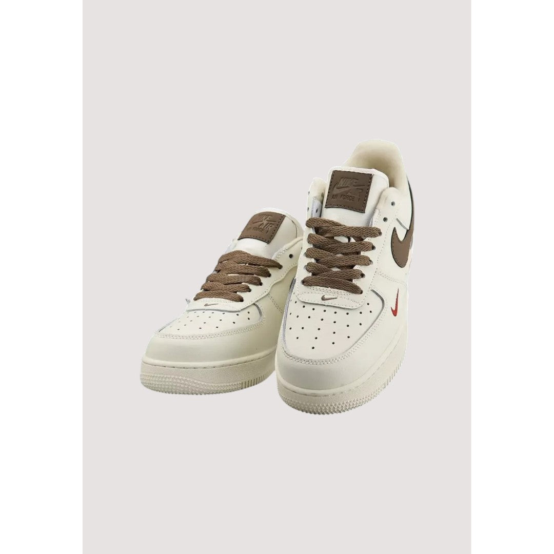 NK AIR FORCE 1 LOW CREAM-BROWN SHOES