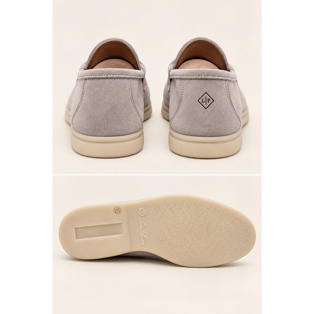 LORO PIANA MENS CHARM BEIGE LOAFER SUEDE
