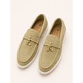 LORO PIANA MINT GREEN SUMMER WALK CASUAL BALLET LOAFERS FOR WOMEN