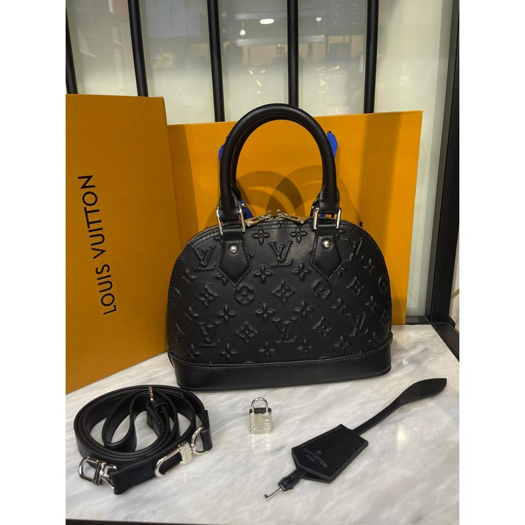 LIS VUITTON NEO ALMA BLACK MONOGRAM HANDBAG