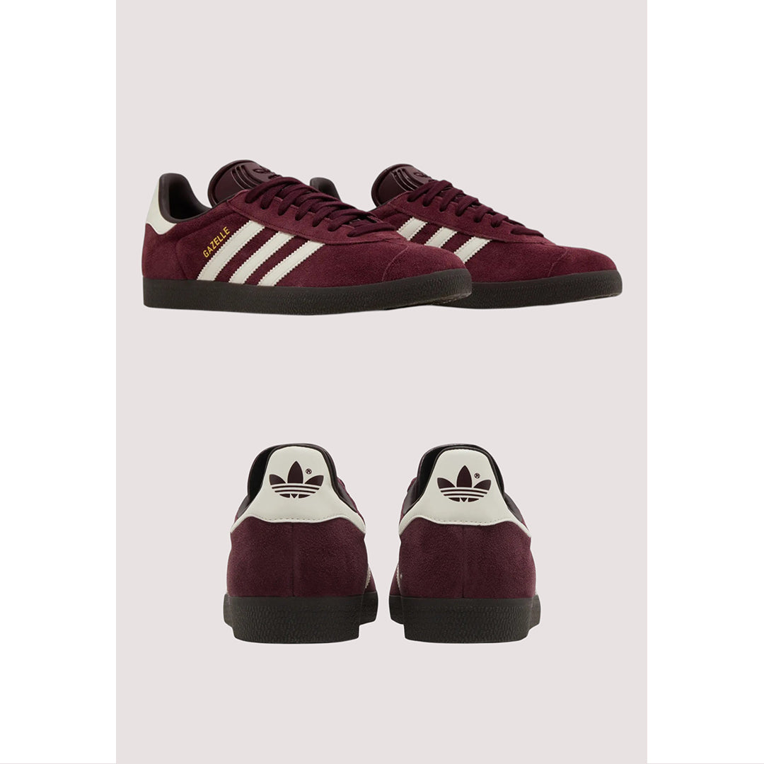 ADAS GAZELLE MAROON BURGUNDY SHOES MENS/WOMEN