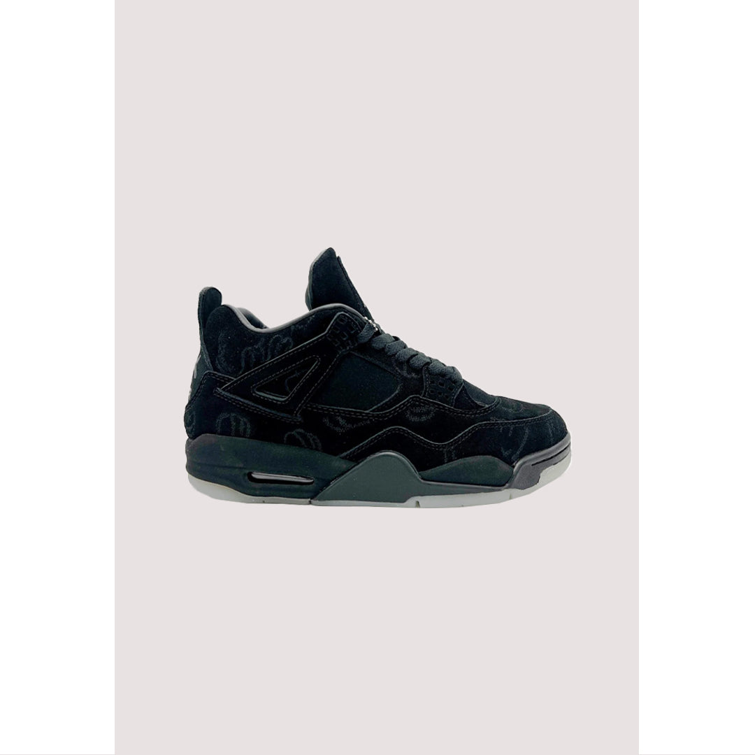 AIR JORDAN 4 RETRO KAWS – BLACK SUEDE GLOW IN THE DARK