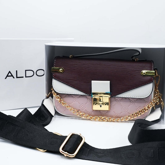 ALO D CROSSBODY BAG WHITE/BROWN/CAMEL