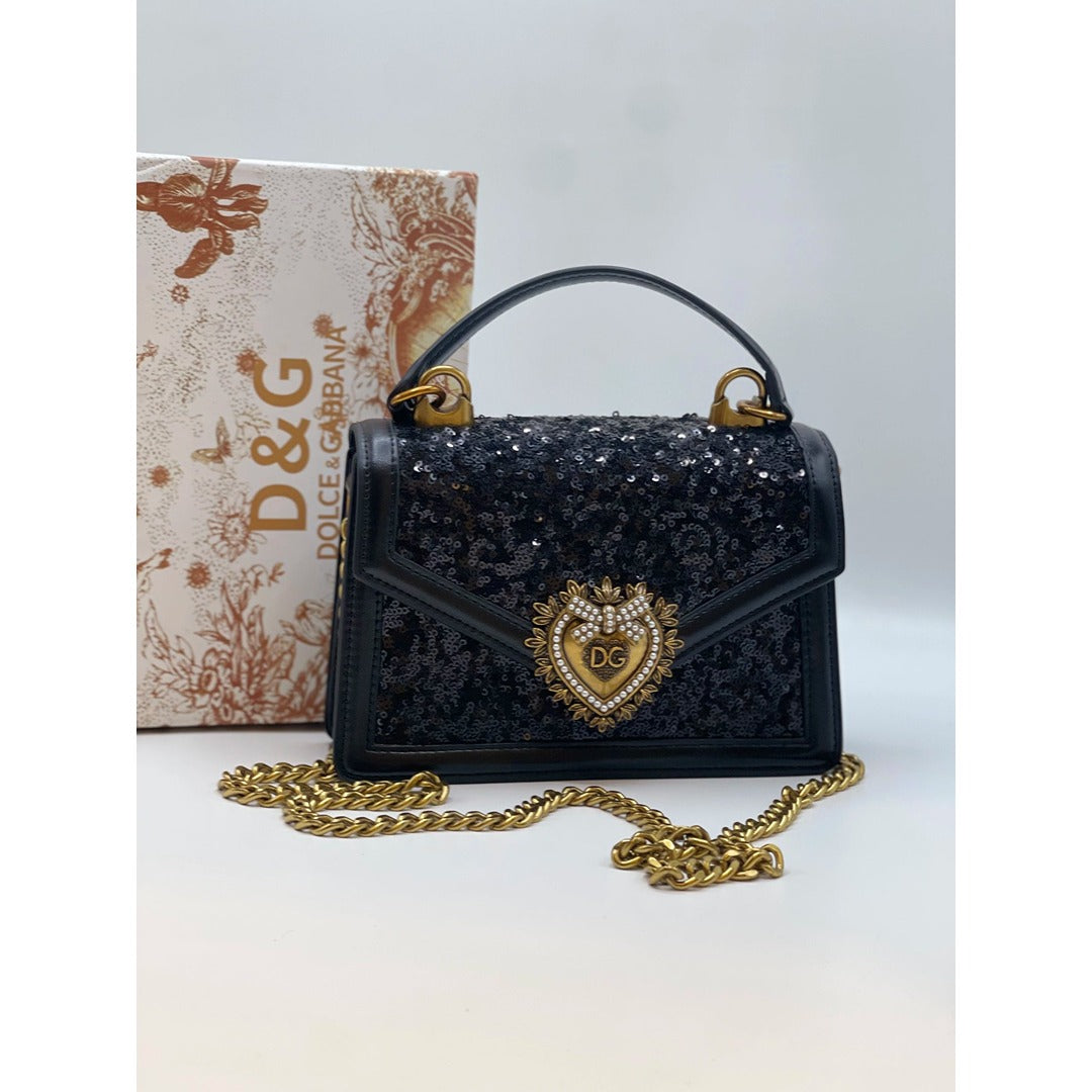 DOE & GABBANA DEVOTION SEQUIN BAG
