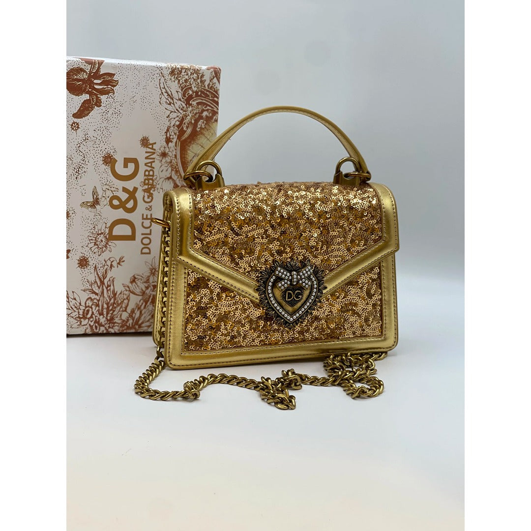 DOE & GABBANA DEVOTION SEQUIN BAG