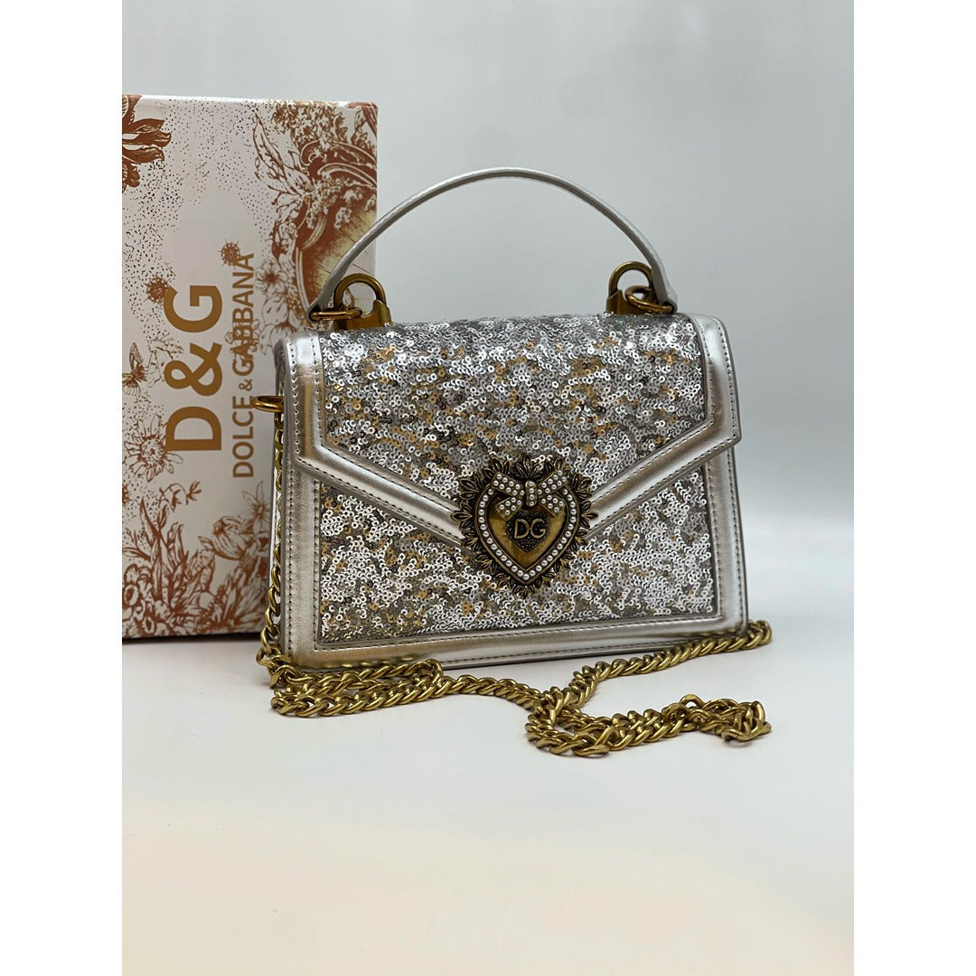 DOE & GABBANA DEVOTION SEQUIN BAG
