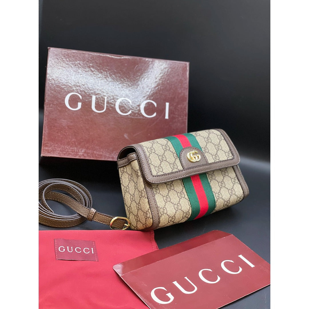 GCI MINI GG BROWN SUPREME HANDBAG