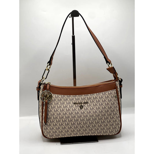 MICL KORS LUXE POCHETTE SHOULDER BAG BROWN/BEIGE