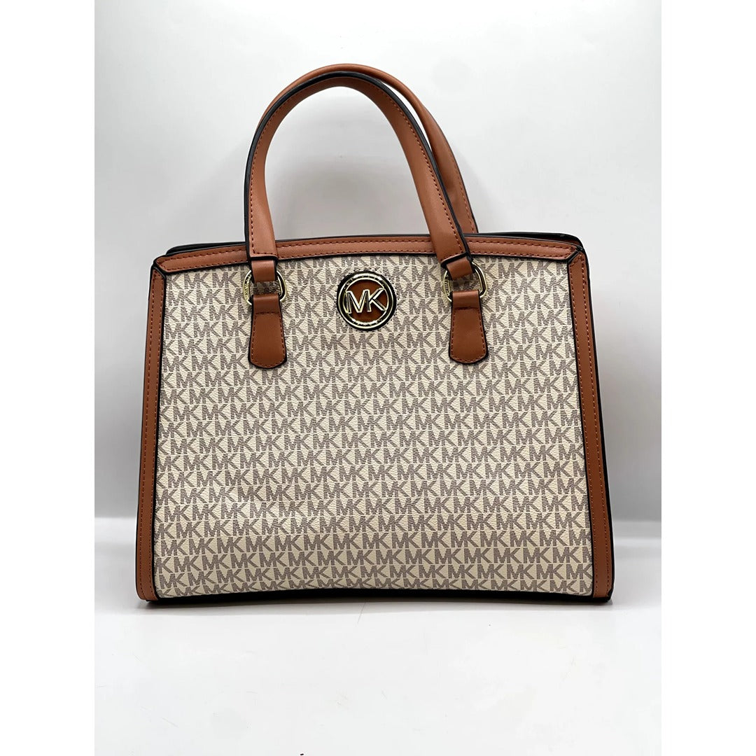 MICEL KORS MEDIUM CHANTAL LOGO SATCHEL BAG