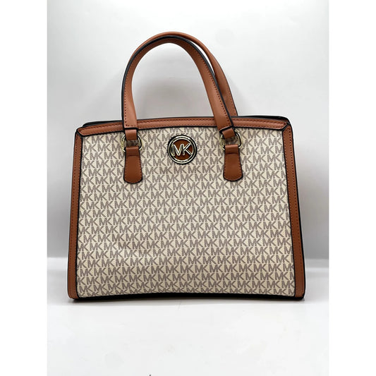 MICEL KORS MEDIUM CHANTAL LOGO SATCHEL BAG
