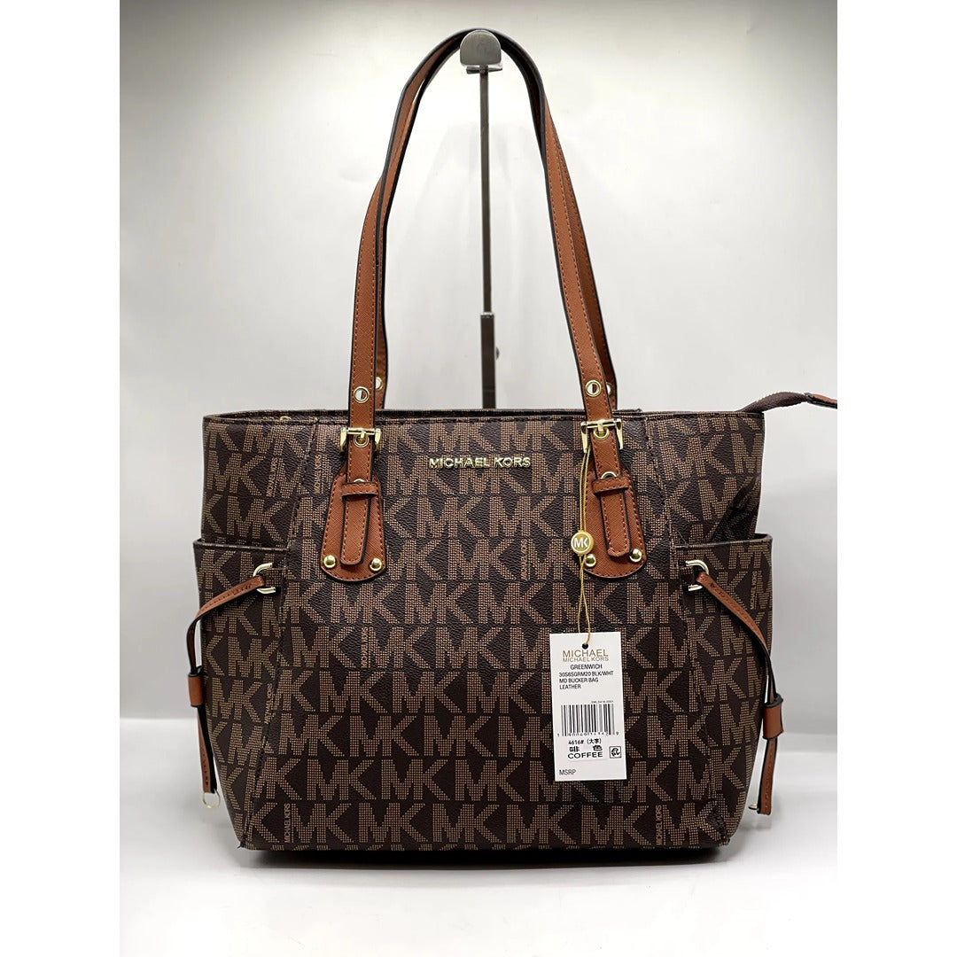 MIEL KORS VOYAGER TOTE MK SIGNATURE BAG