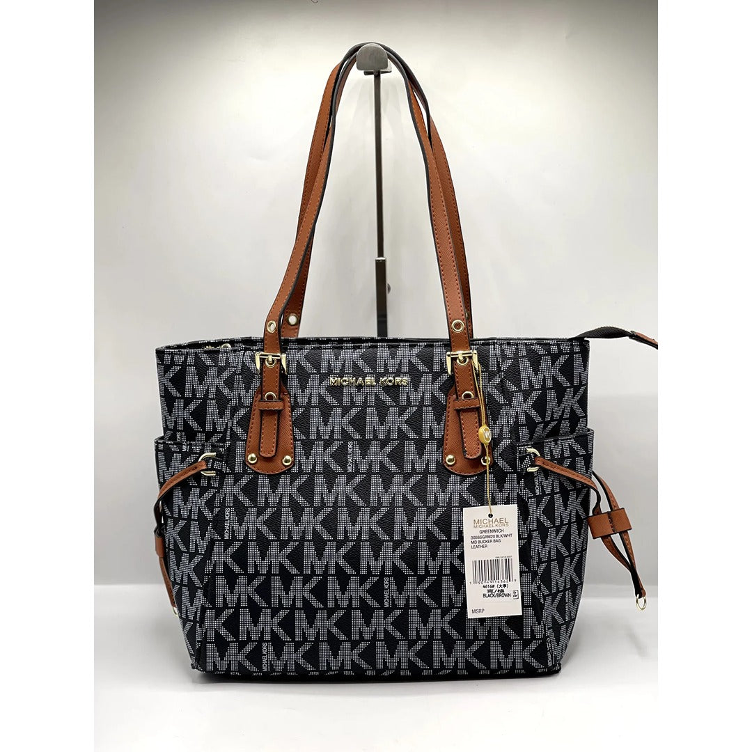 MIEL KORS VOYAGER TOTE MK SIGNATURE BAG