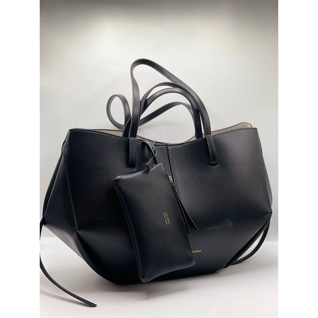 POL CYME TOTE LARGE BAG BLACK/BROWN/MAROON