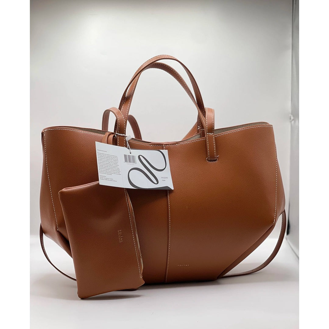 POL CYME TOTE LARGE BAG BLACK/BROWN/MAROON