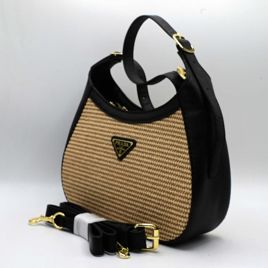 PRA CROSSBODY BAG BLACK/WHITE/BROWN