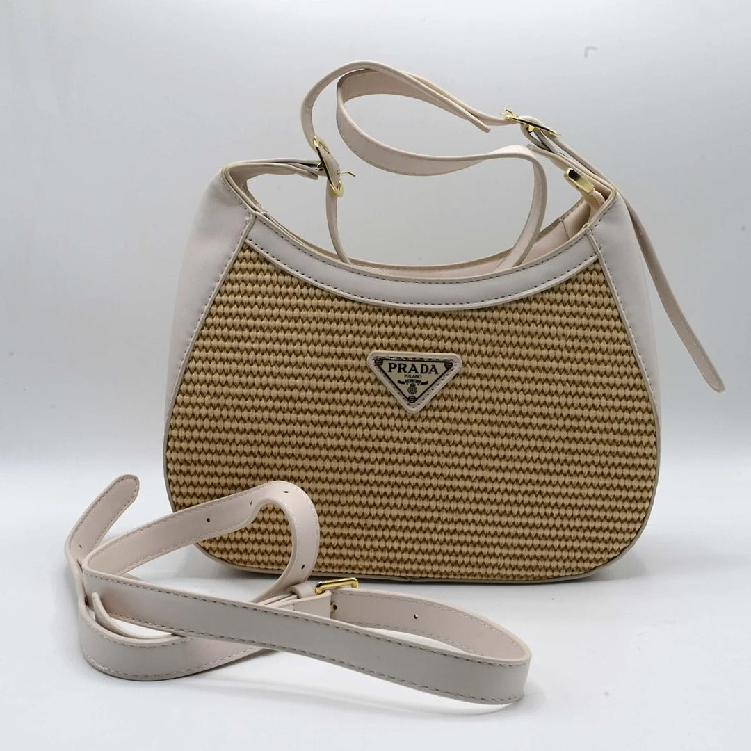 PRA CROSSBODY BAG BLACK/WHITE/BROWN
