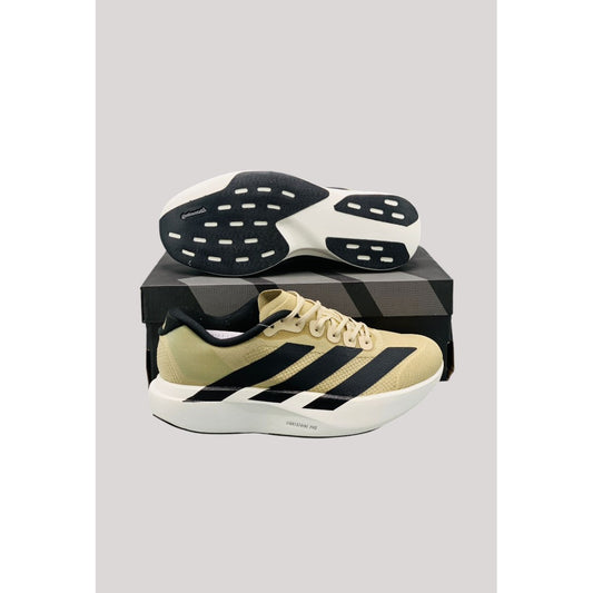 ADIZERO EVO SL BEIGE BLACK  MEDICATED LIGHTWEIGHT SHOES MENS