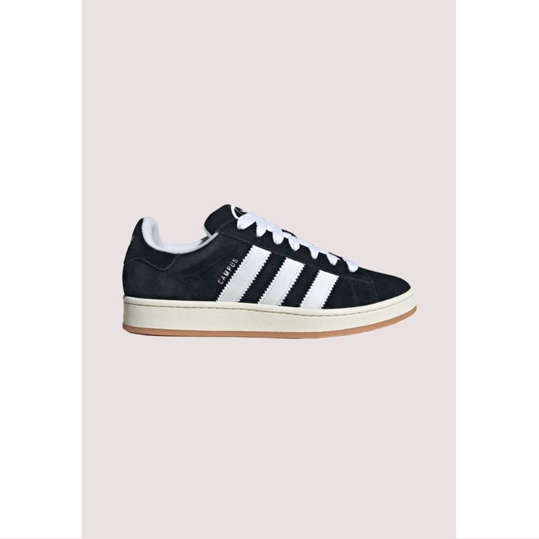 ADIS CAMPUS 00S BLACK WHITE STRIPE SUEDE