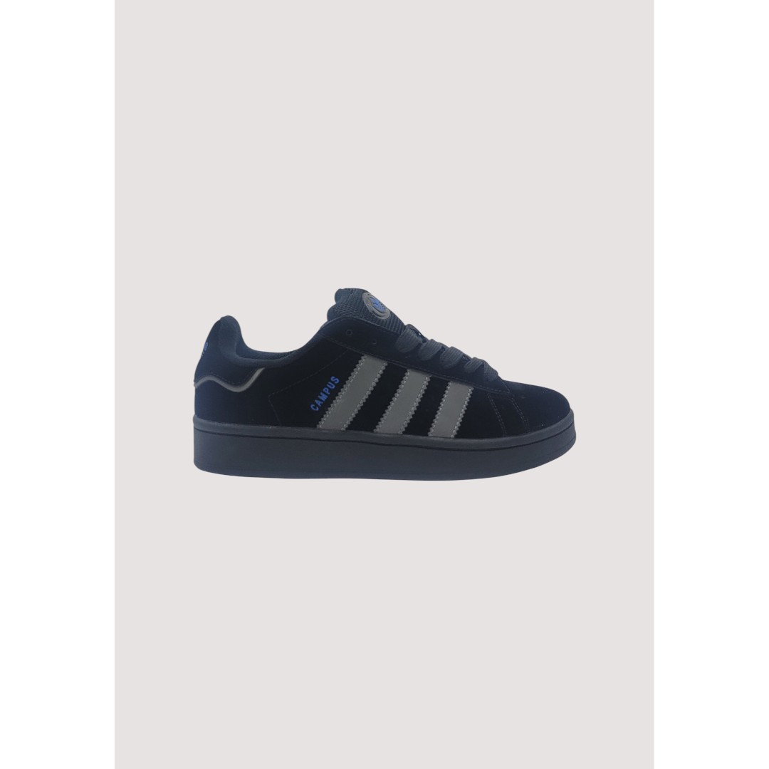 ADIS CAMPUS 00S ALL GREY BLACK STRIPE SHOES