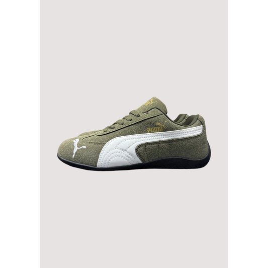 PUMA SPEEDCAT WOMEN OLIVE GREEN WHITE