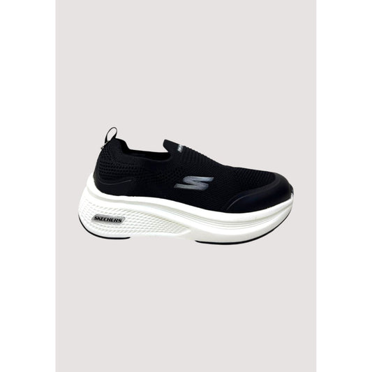 SKECHERS BLACK-WHITE SLIP ON WOMEN SHOES