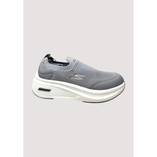 SKECHERS GREY-WHITE SLIP ON WOMEN SHOES