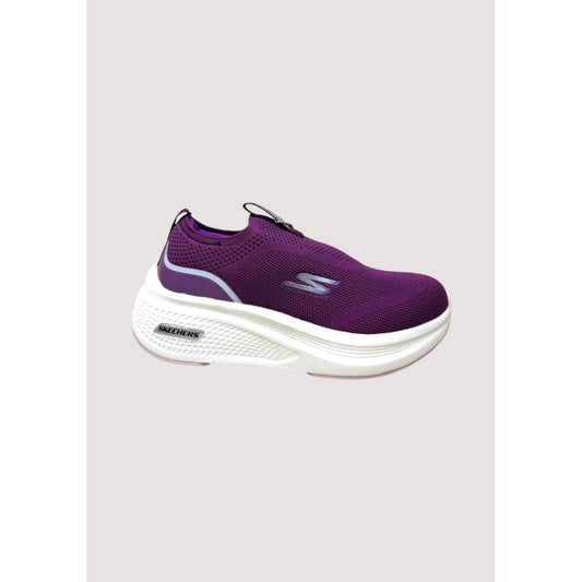 SKECHERS MAROON-WHITE SLIP ON WOMEN SHOES
