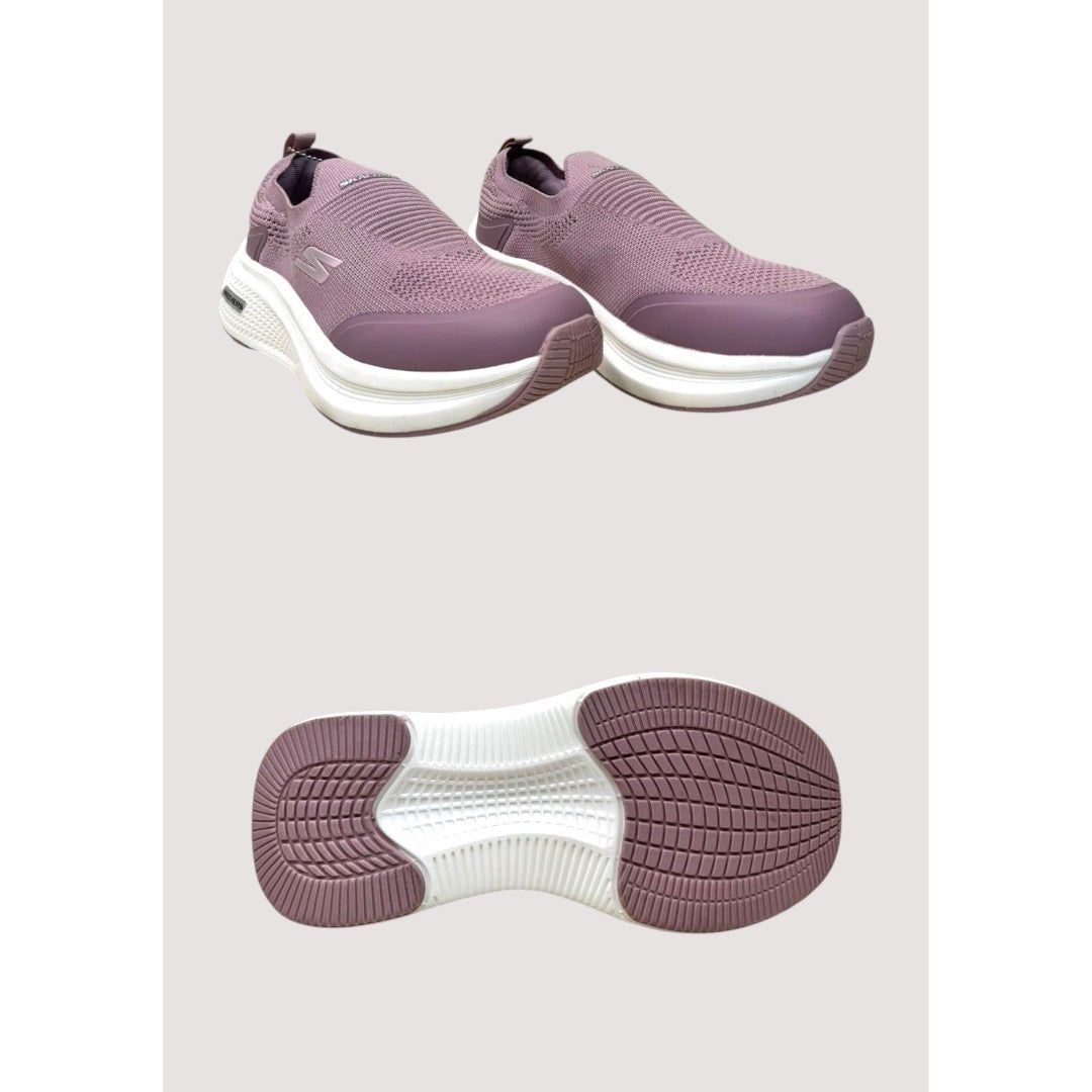 SKECHERS PINK-WHITE SLIP ON WOMEN SHOES