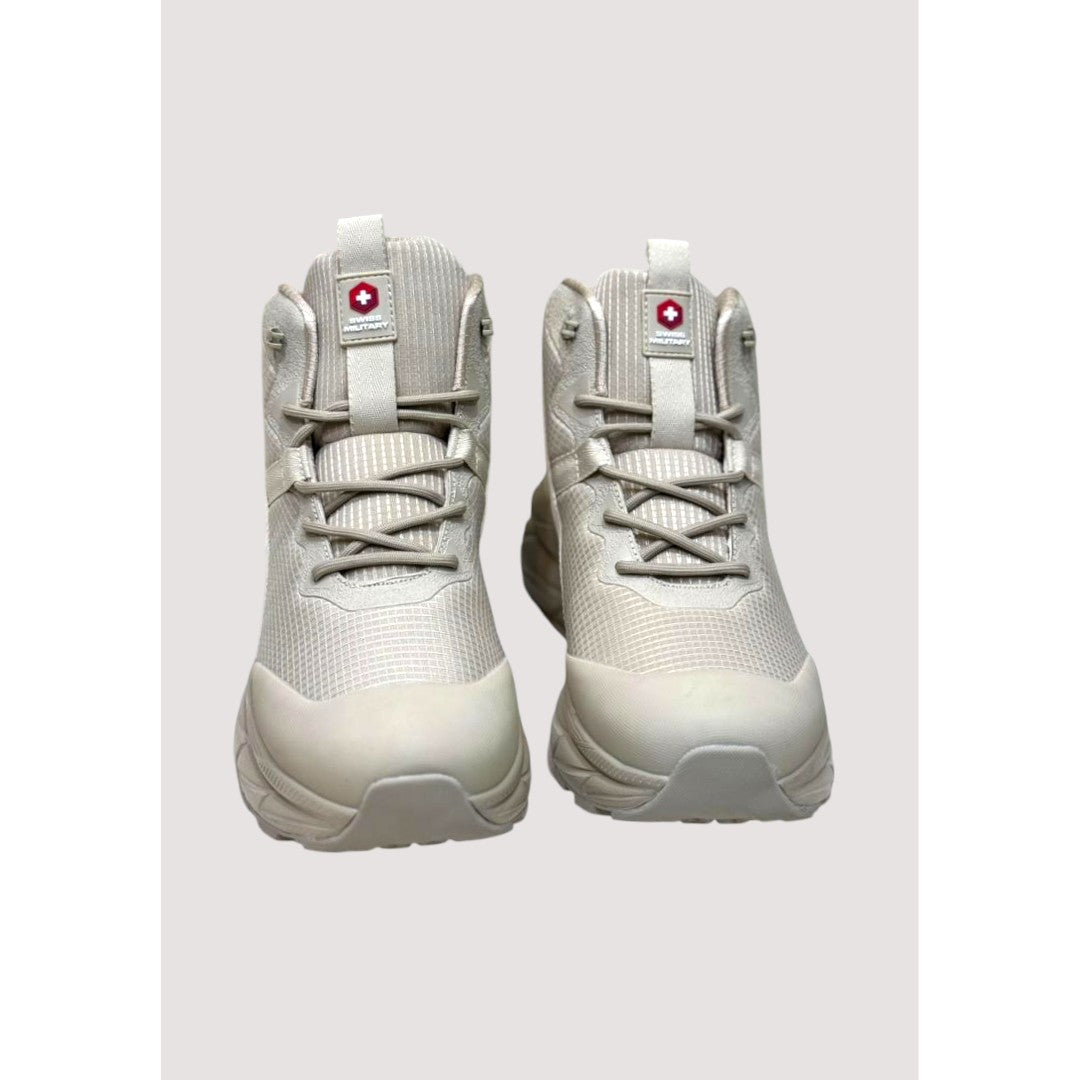 SWISS MILITARY BEIGE HIGH-TOP SNEAKERS