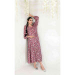 Light Pink Digital Printed Long Dress stora Maxi