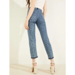 Guess Eco Leopard Crop Straight Girly High Rise Jeans