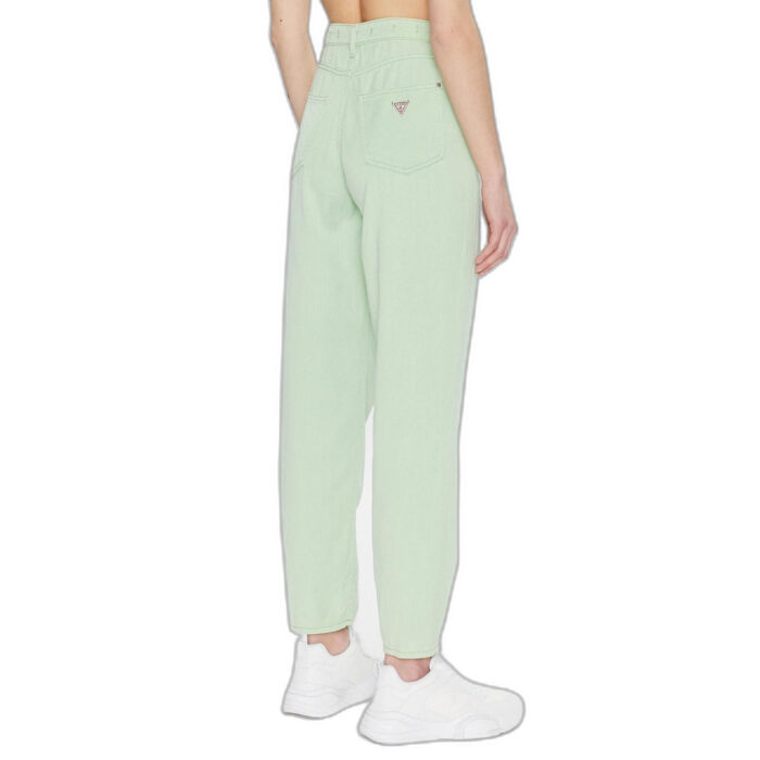 Guess Light Green Andrea Barrel Relaxed Mom Jeans