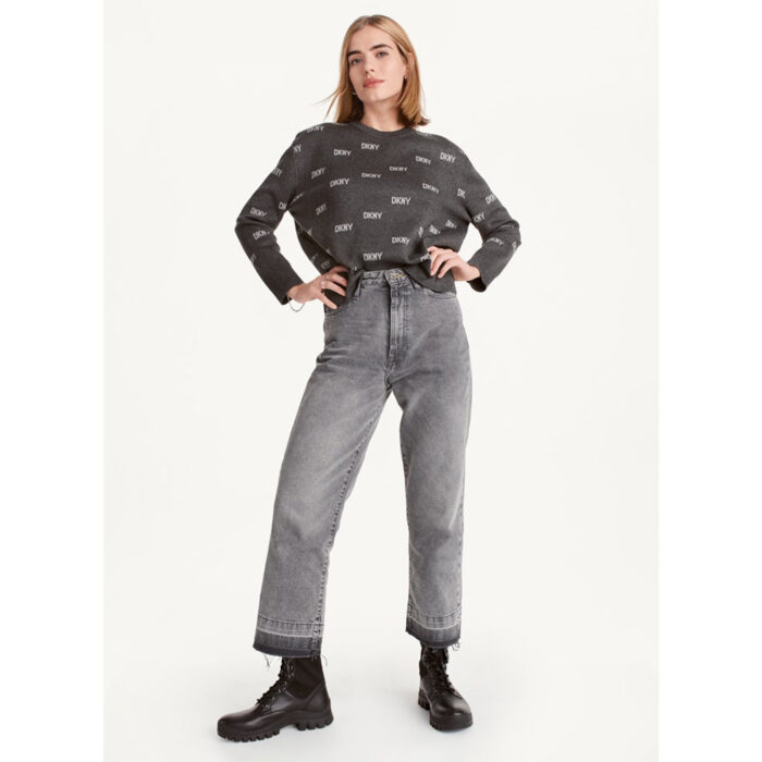 DKNY Kent Grey High Rise Straight Jeans