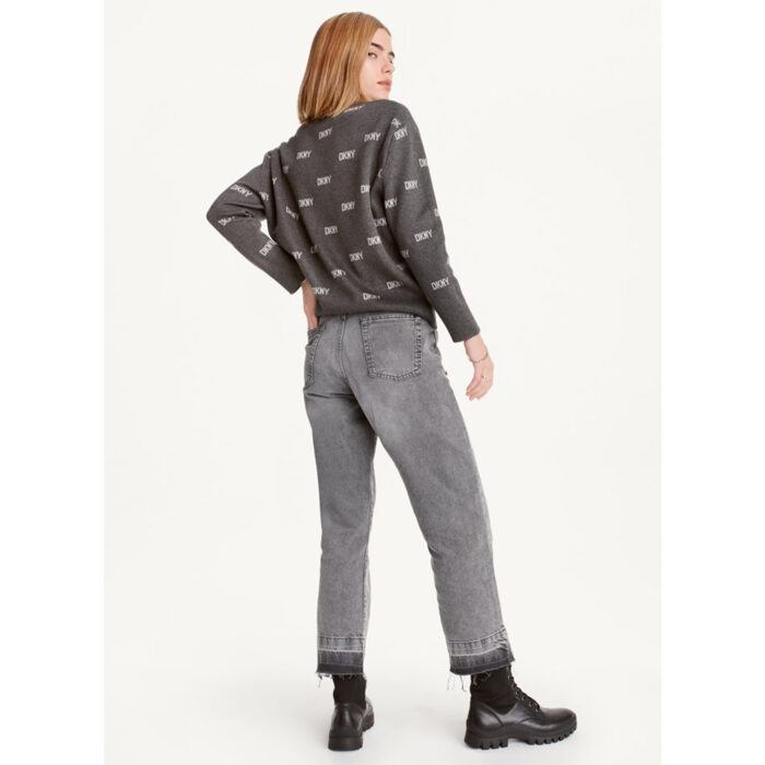 DKNY Kent Grey High Rise Straight Jeans