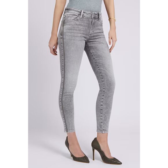 Guess Side Stripe Grey Mid Skinny Jeans