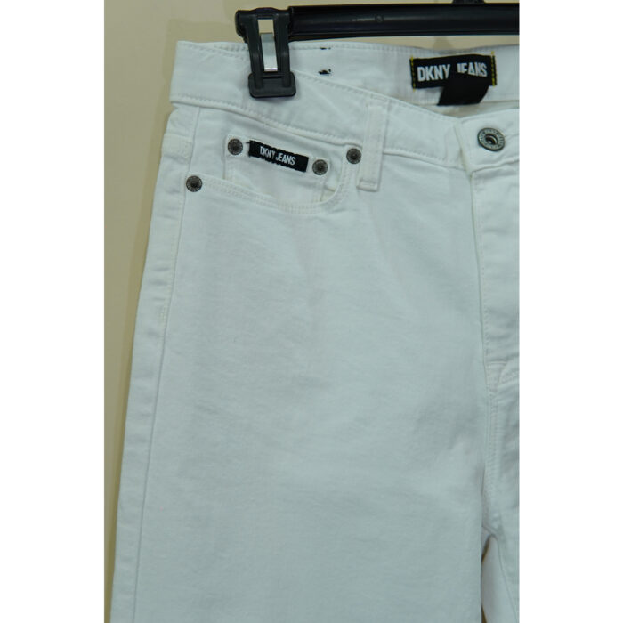 DKNY Rivington Slim Straight White Jeans