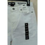 DKNY Rivington Slim Straight White Jeans