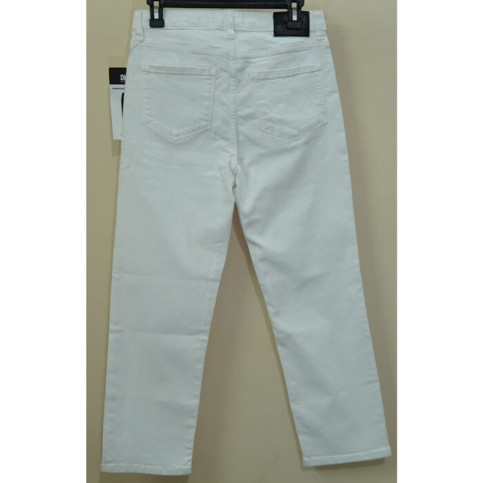 DKNY Rivington Slim Straight White Jeans