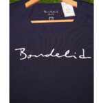 Navy Banderid Logo Printed T Shirt