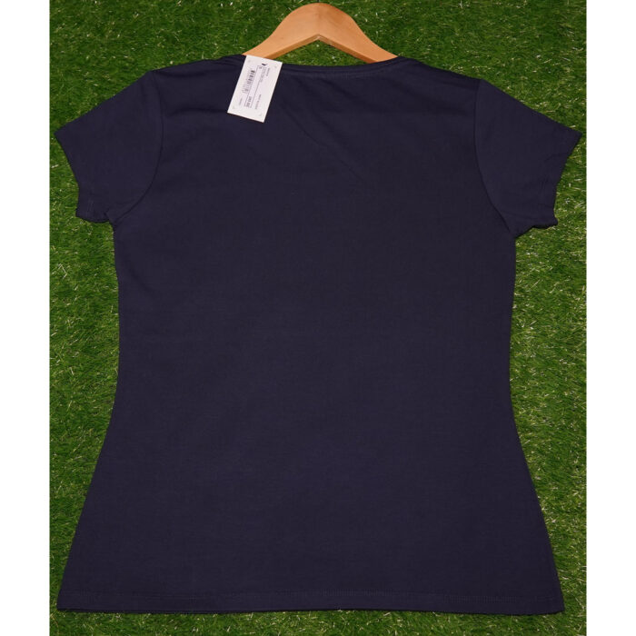 Navy Banderid Logo Printed T Shirt