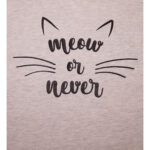 H&H Grey Meow Or Never Printed T Shirt