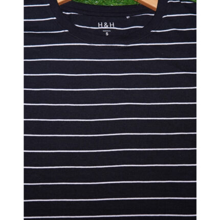 H&H Black White Lining T Shirt