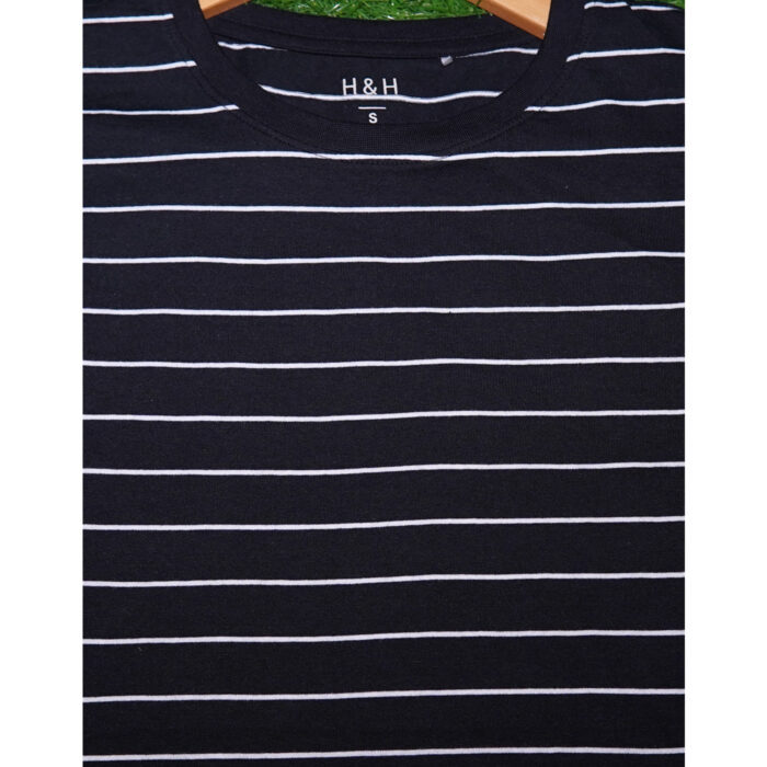 H&H Black White Lining T Shirt