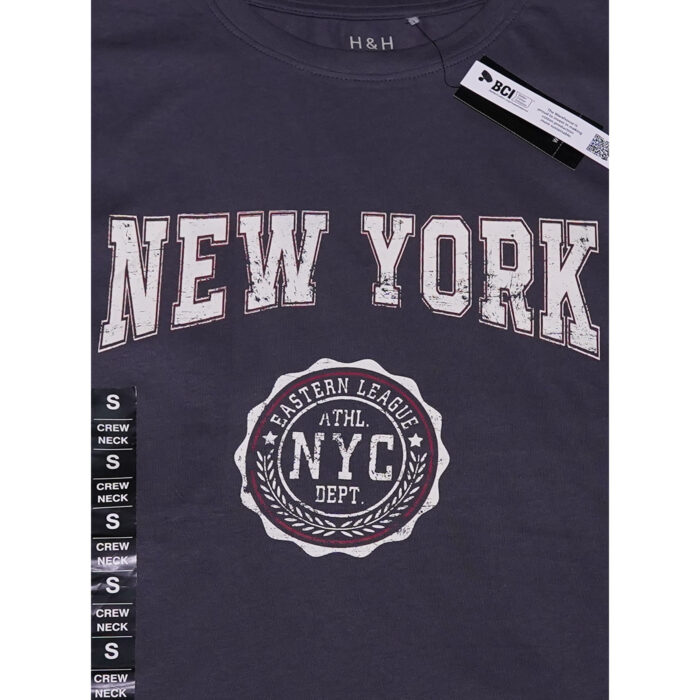 H&H Dark Grey NYC Logo Printed T Shirt