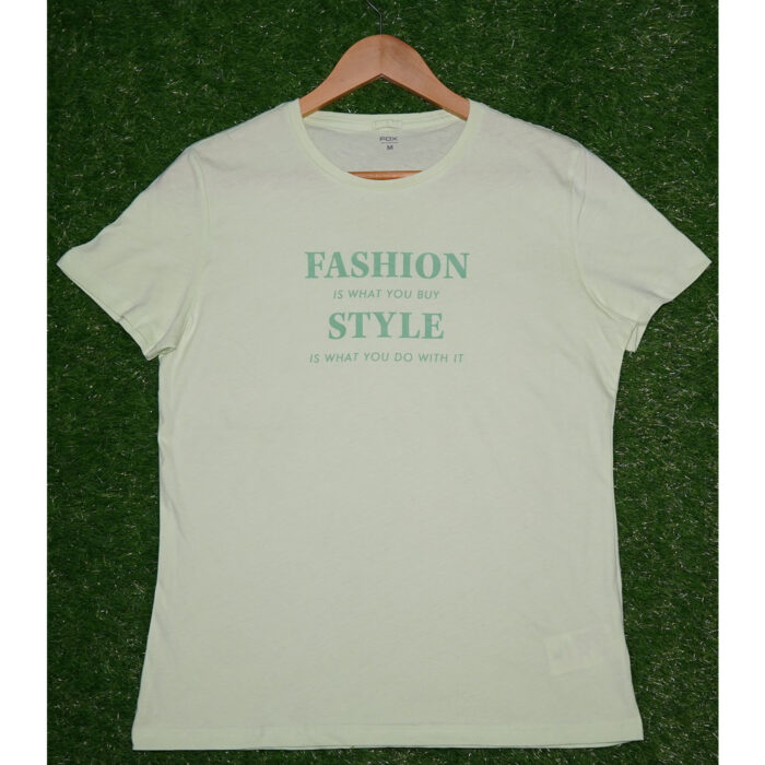 Fox Light Green Printed T Shirt