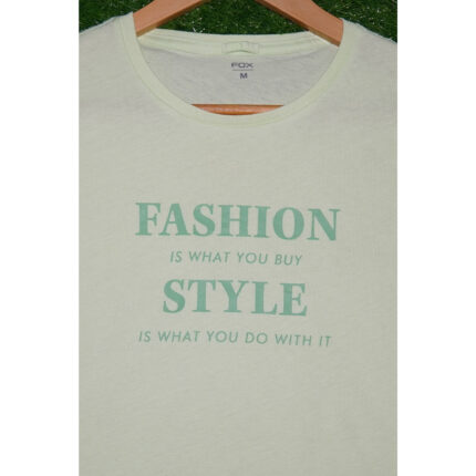 Fox Light Green Printed T Shirt