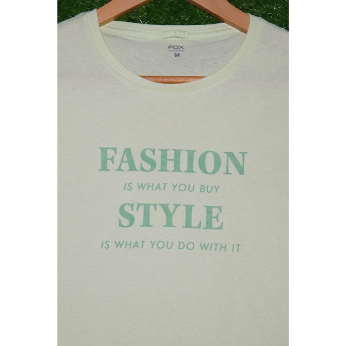 Fox Light Green Printed T Shirt